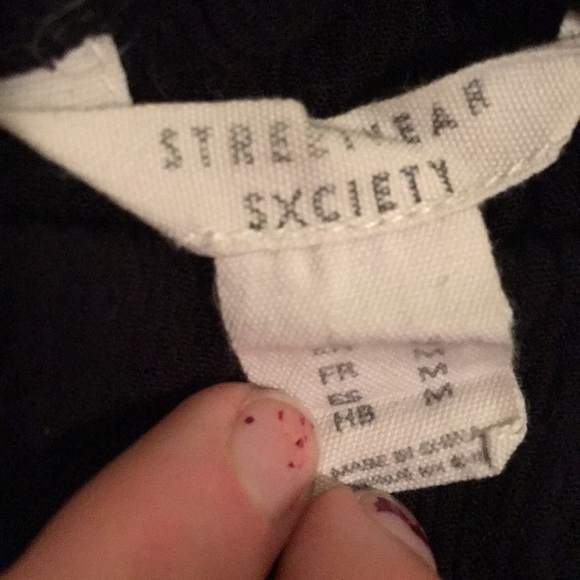 Black Romper w Lace Fringe wrapping around torso. - Picture 5 of 5